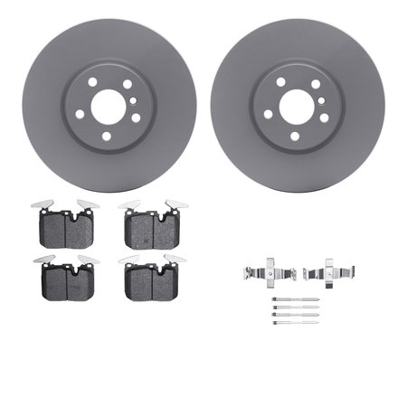 DYNAMIC FRICTION CO 4512-32000, Geospec Rotors with 5000 Advanced Brake Pads includes Hardware, Silver 4512-32000